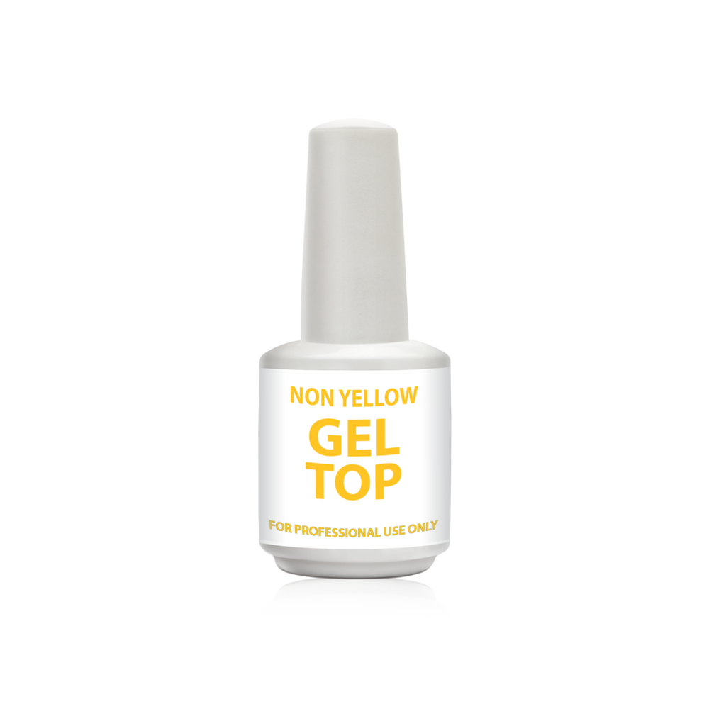 Cre8tion Empty Glass WHITE Bottle, Non Yellow Gel Top, 0.5oz, 26077 (P